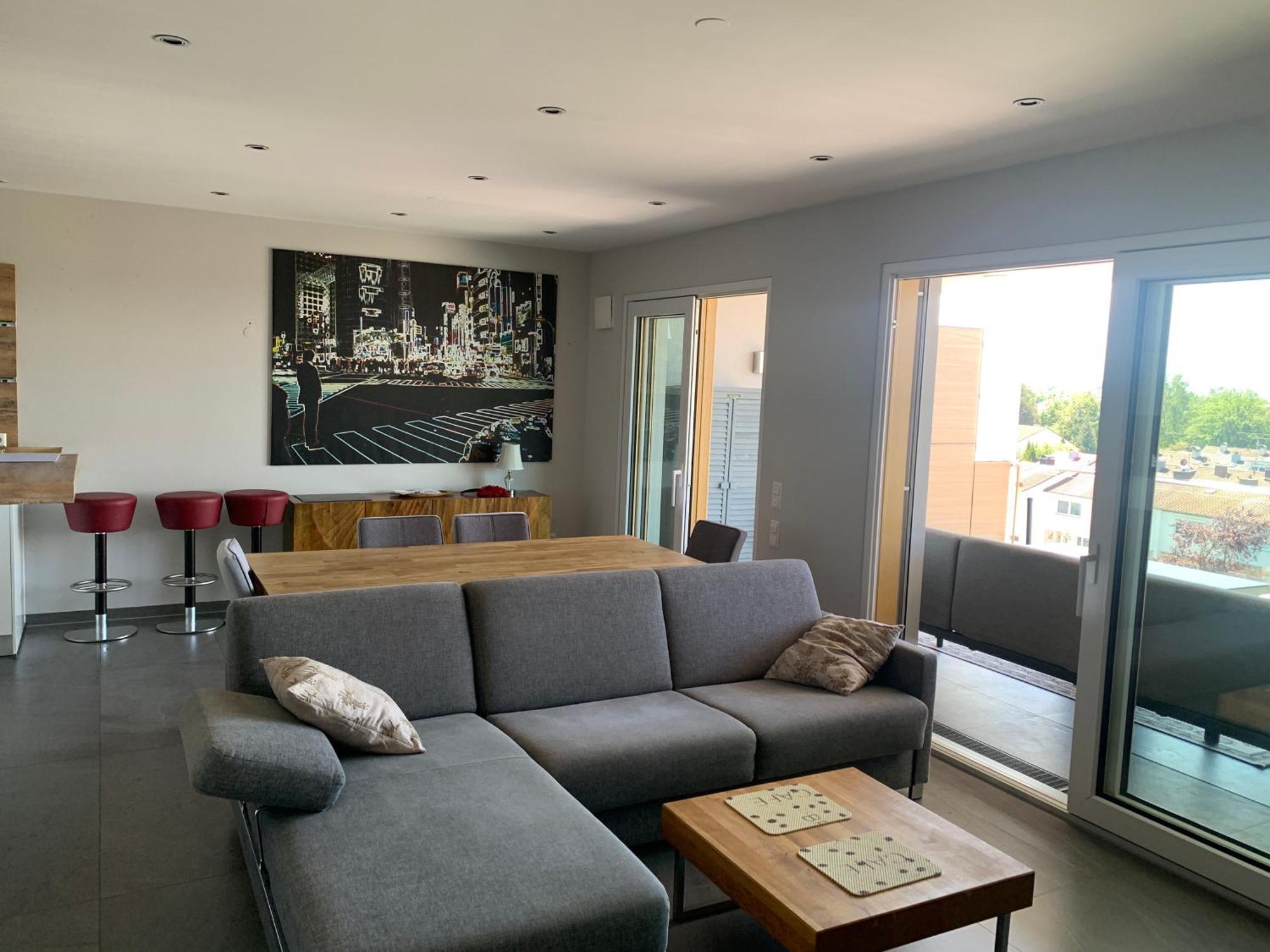 Penthouse Apartment Mit Alpenblick Friedrichshafen Esterno foto